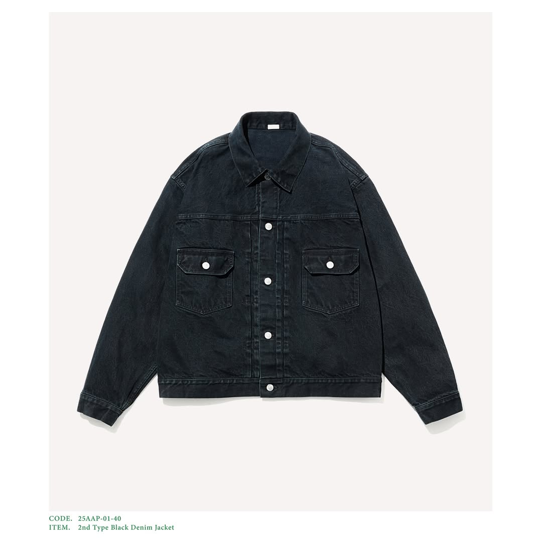 A.PRESSE 25AW 2nd Type Black Denim Jacket